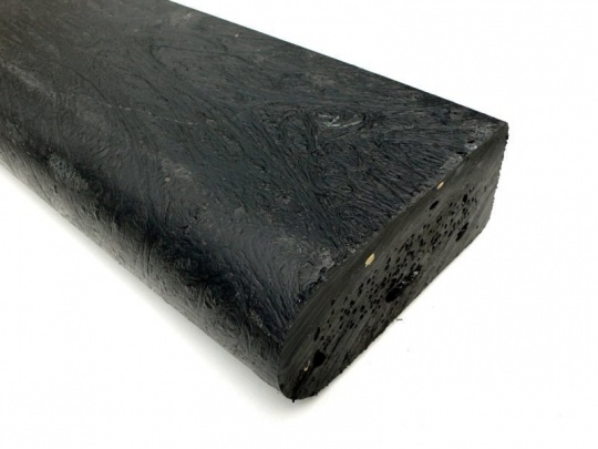 Recycled plastic lumber - mixed plastics - Bullnose - 120 x 50mm x 1.5m